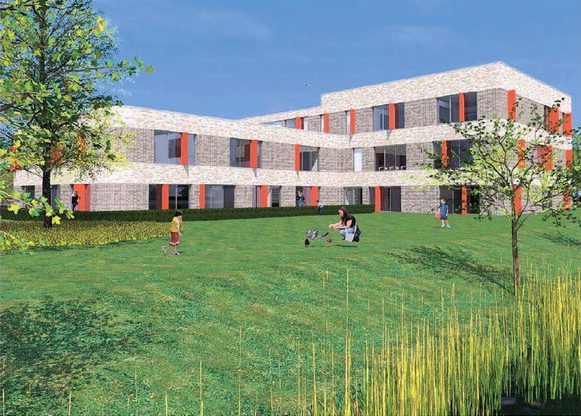 3D-afbeelding van hoe Kindercampus Noord eruit gaat zien.