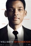 Filmposter van Seven Pounds: een man (tot borsthoogte) met zwart pak kijkt recht in de camera.