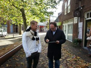 Campagneactiviteit in Rosmalen met Wouter Koolmees en Geert Verbruggen.