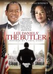 Filmposter van The Butler. We kijken een zwarte man in rokkostuum met witte handschoenen op de rug terwijl die uit een raam kijkt naar de stad Washington. Links en rechts een vlag. Erboven de gezichten van de twee hoofrolspelers, waaronder Oprah Winfrey.