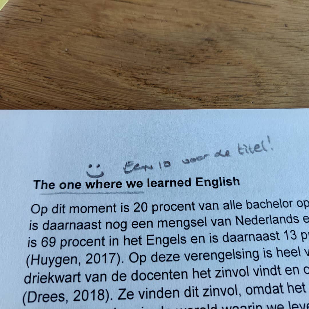 Leerlingen die hun publiek goed inschatten… Could I be any happier? #friends #onderwijs #Knip