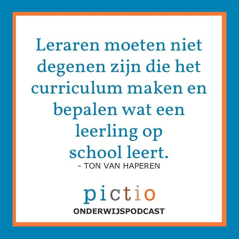 Luister naar de nieuwste aflevering van de Pictio @onderwijspodcast! Ton aan Haperen en Mini Schouten over de vraag wat goed onderwijs is. #podcast #onderwijs