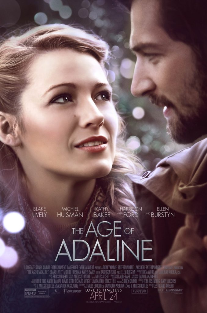 Filmposter van The Age of Adaline: een vrouw kijkt verliefd naar een man.